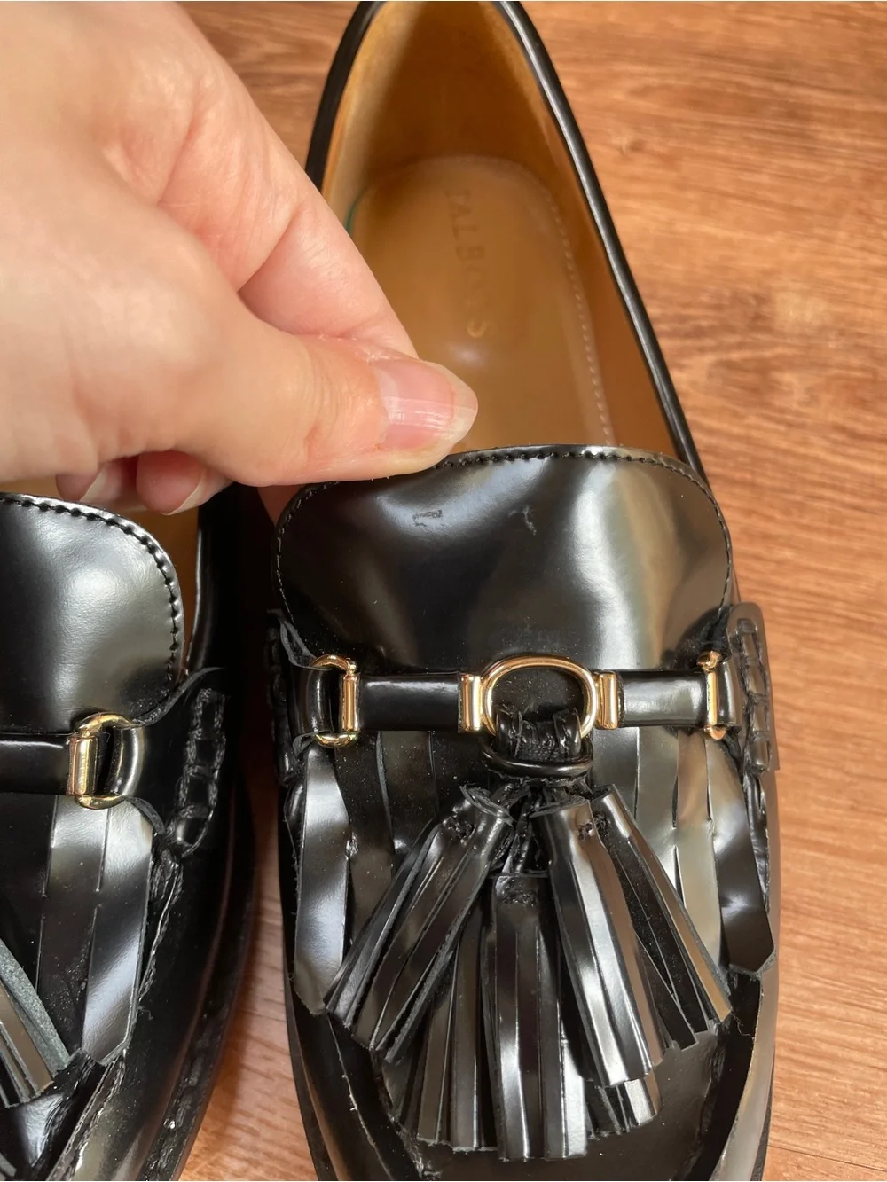 Talbots‎ Womens Laura Tassel Loafers Leather Size 6.5 Black Preppy Penny
